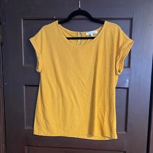 Rose & Olive Mustard Short Sleeve Top